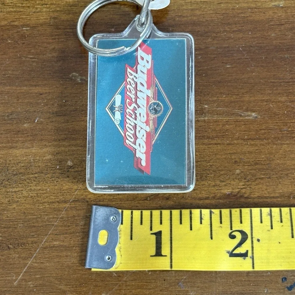 Vtg Budweiser Keychain Beer School Beer Master Two Sided Grandpa Dadcore